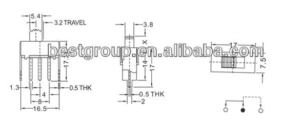 6 Position Slide Switch Switch 3 Position Momentary Switch