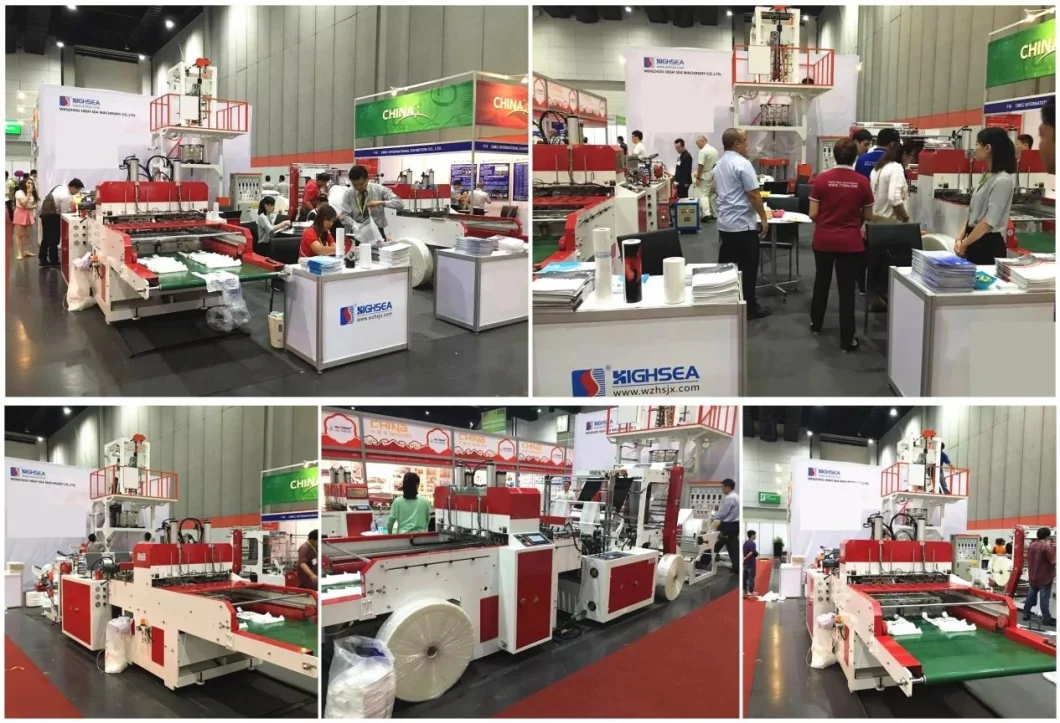 One Line Coreless High Speed Litter Garbage Biodegradable Button Sealing Trash Bag Rubbish Bag Making Machine