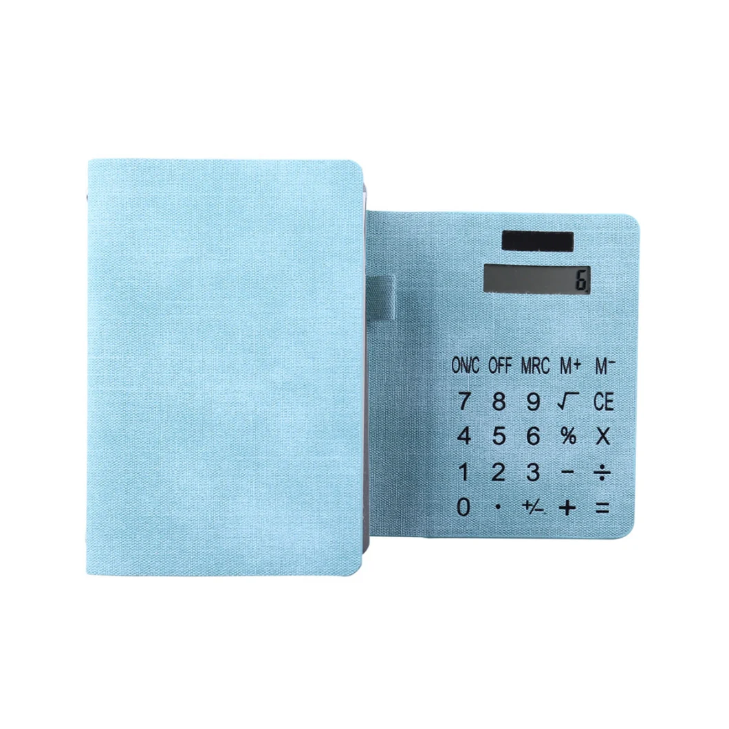 Customized Business PU Leather Cover Notebook with Calculator Journal Diary