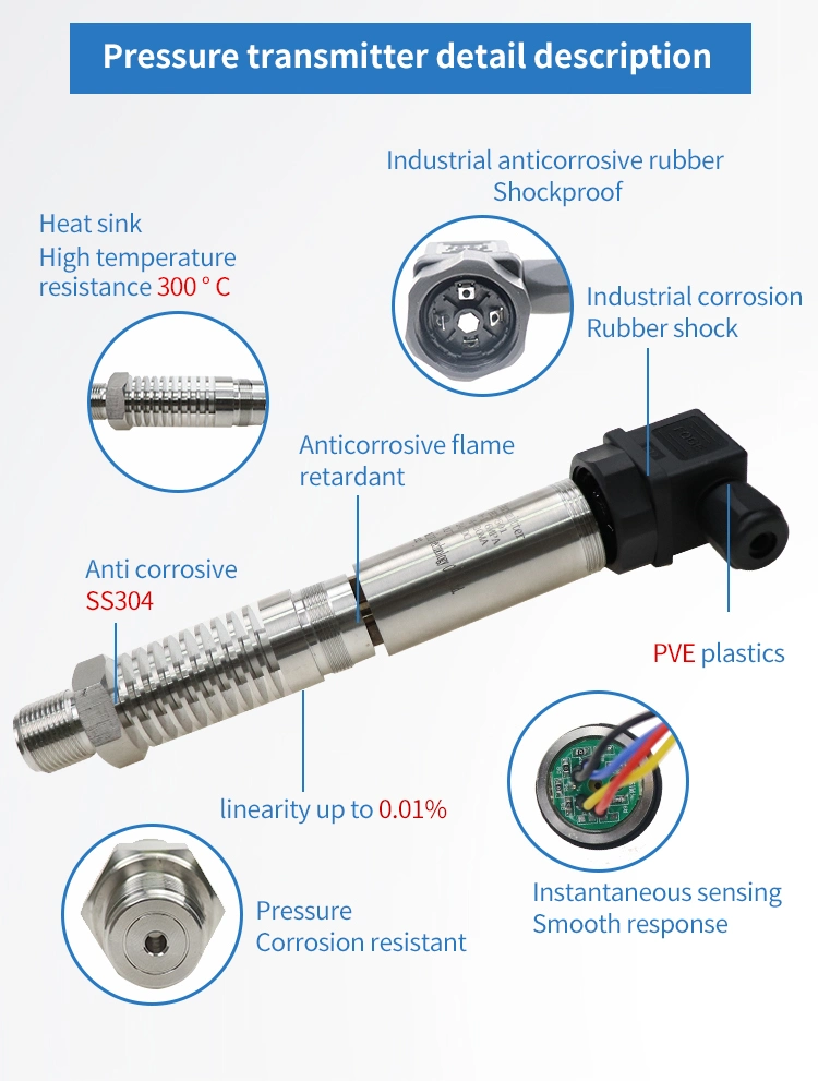 High Temperature Pressure Transmitter Psi Price of Pressure Sensor for Steam
