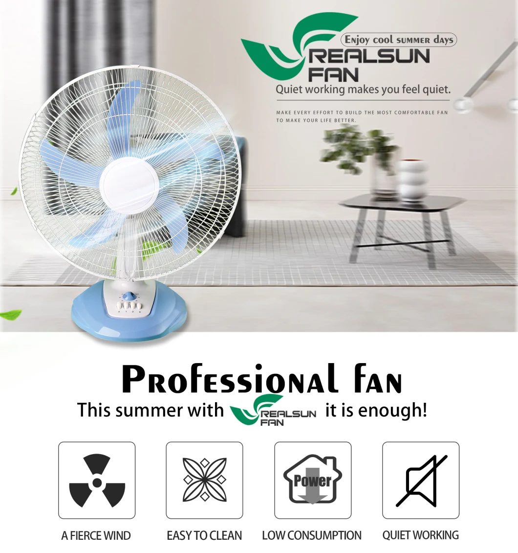 18inch Electrical AC Table Fan with 5 Blades Desk Fan with Timer