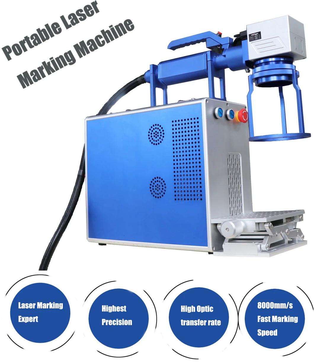CNC Metal Germany Ipg 30W Fiber Laser Portable Marking Machine