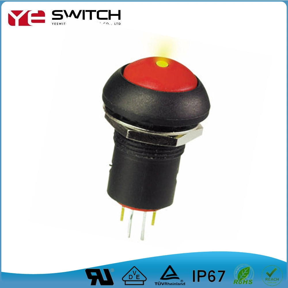 LED Illuminated Light Waterproof Momentary Long Life Power Switch Micro Toggle Push Button Switch