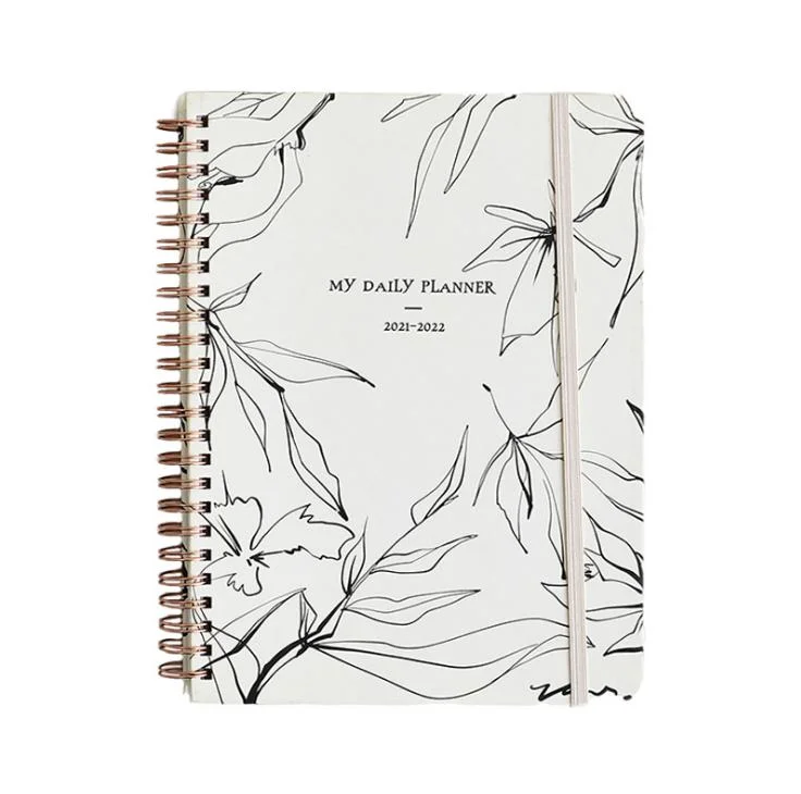 A5 Size Wire-Bound Refillable Soft Cover PU Leather Spiral Notebook