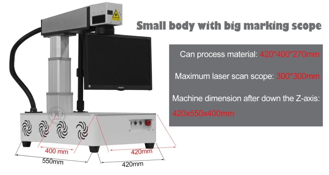 50W 20W 30W Laser Marking Machine& Fiber Laser Engraving Machine