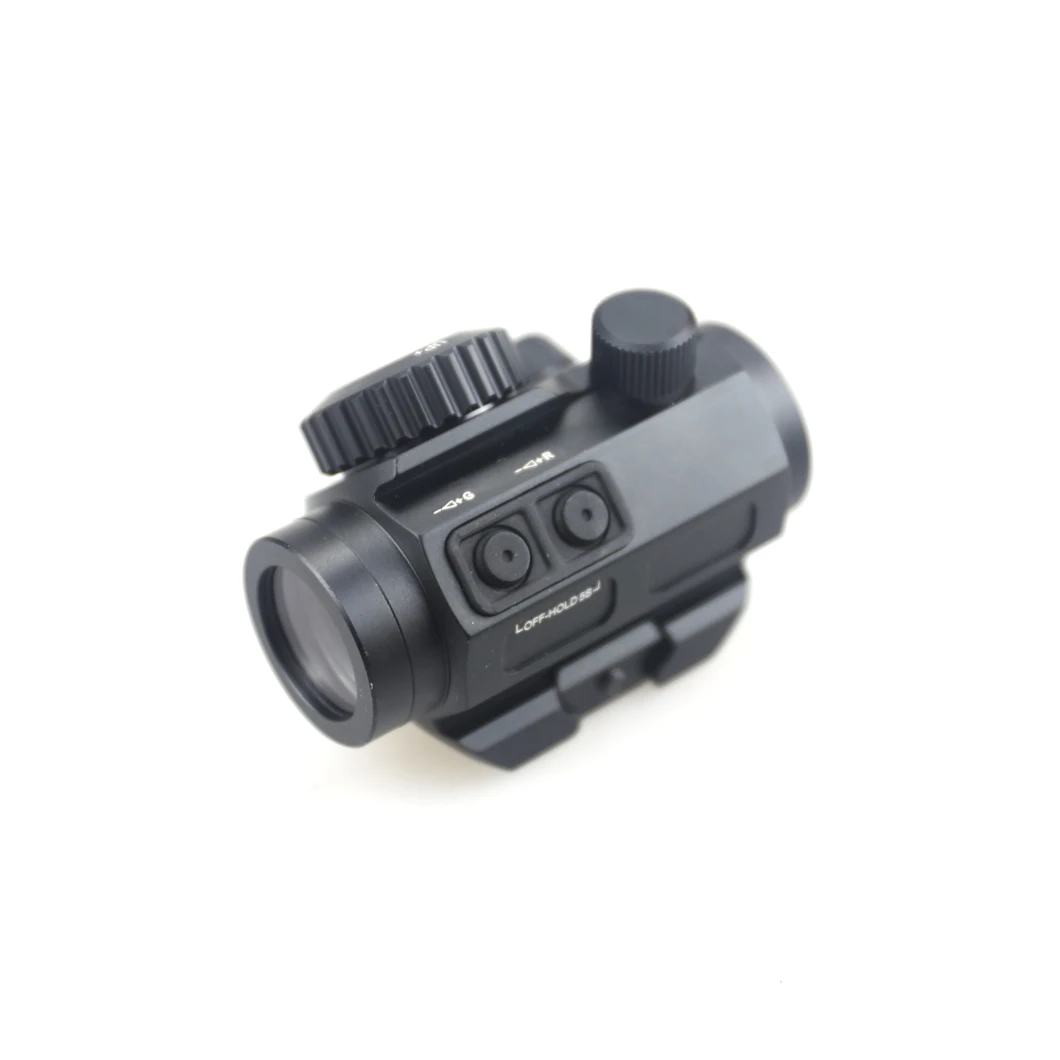 Erains M1ks Style 3moa Tactical Hunting Compact DOT Sight Enclosed 1X20 Side 2 Buttons Switches and Riser Mount Included Red and Green DOT Scope