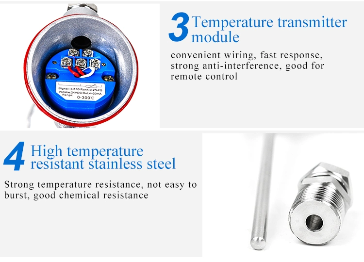 Converter PT100 Temperature Sensor Liquid Temperature Thermocouple Transmitter