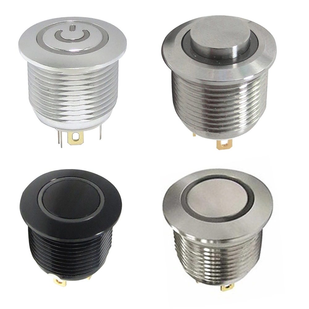 16mm Momentary Power Logo Industrial Push Button Switches