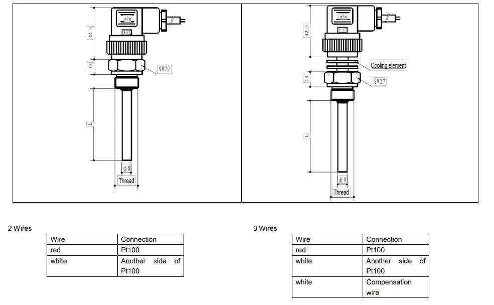 PT100 Platinum Resistance Range-50~150 Temperature Sensor PT1000 Pct100