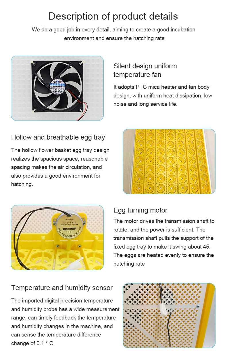 Best Sale Ht-96 Egg Incubator Hatching Machine Automatic Mini Incubator