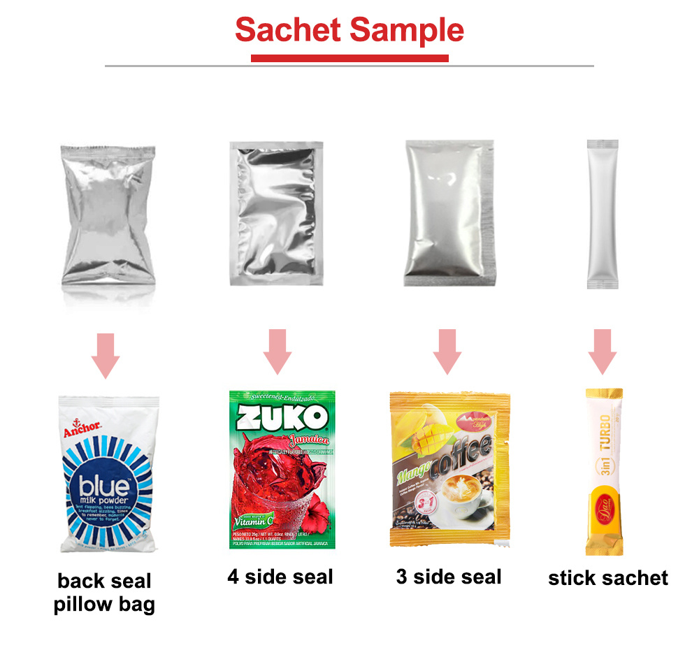 Bg Licorice Powder 3 Side Seal/4 Side Seal Pouch Powder Packing Filling Machine