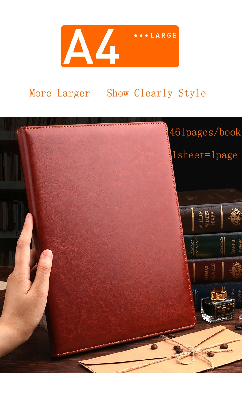 PU Leather Wholesale Customized Personalized Hardcover Blank Notebook A5/A4/B5