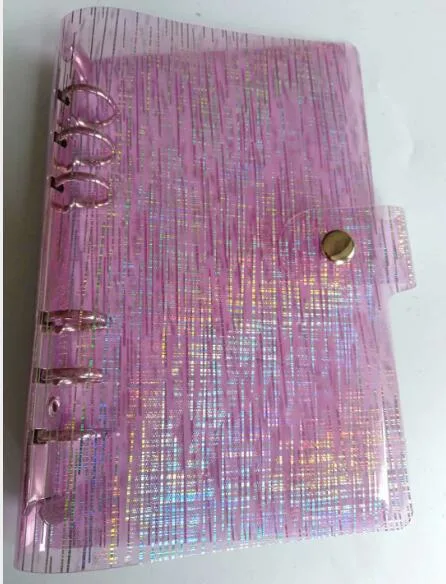 New Meteor Shower A5/A6 Glitter Spiral Notebook Cover Rings Binder Loose Leaf Binder for Planner Filler Paper File Folder Book