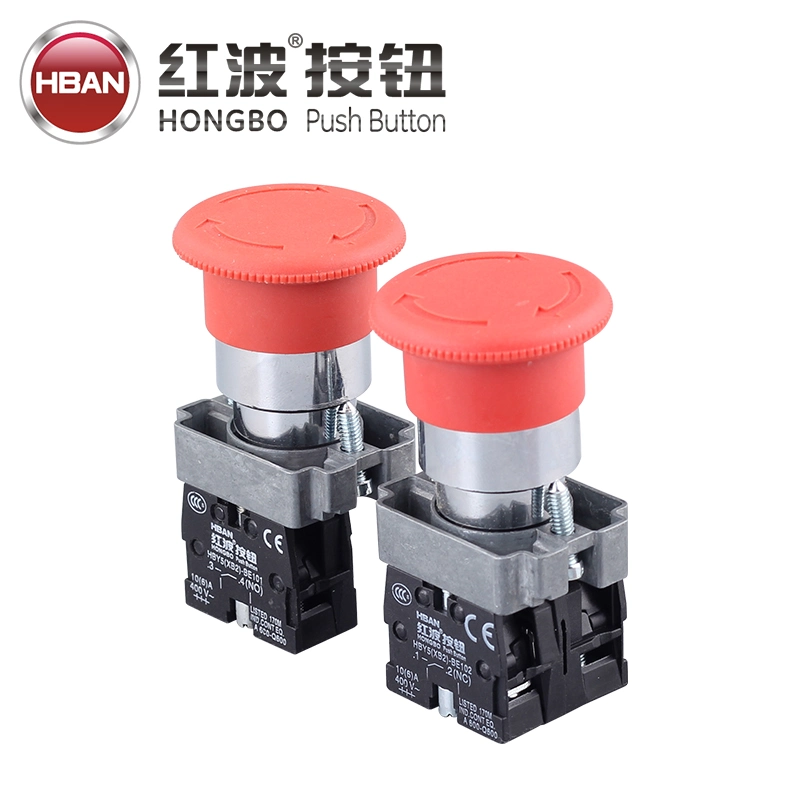 22mm Red Mushroom Head 10A/660V Emergency Stop Button Switch