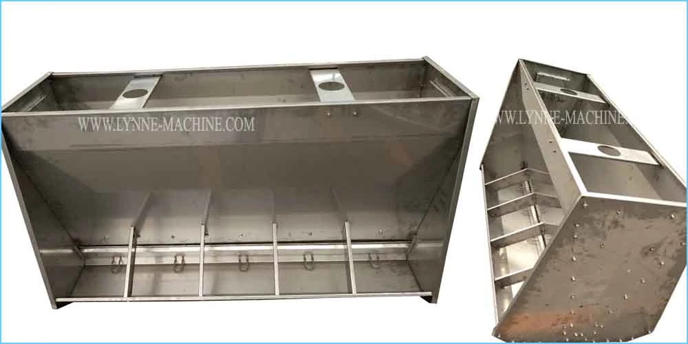 Stainless Steel Double Side Galvan Pig Fatten Feeder Equip Poultry Pig Farm