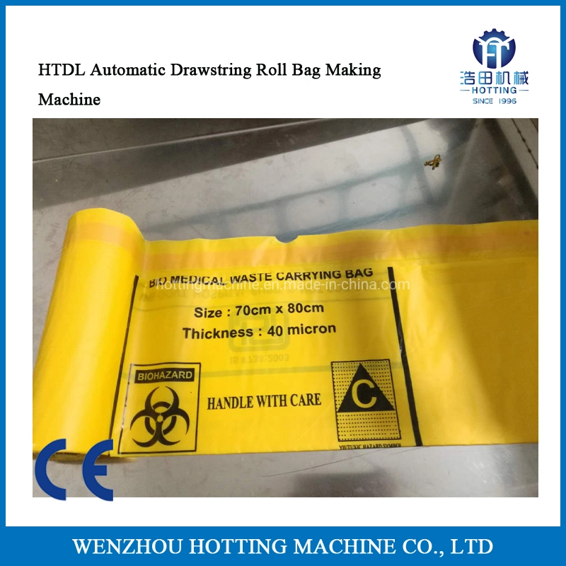 Auto Garbage Bag Making Machine, Automatic Duty Bag Making Machine, Plastic Biodegradable Draw String Trash Bag Making Machine