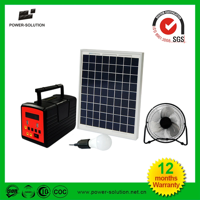 10W Solar Generator LED Light Solar Lighting System with Optional DC Fan