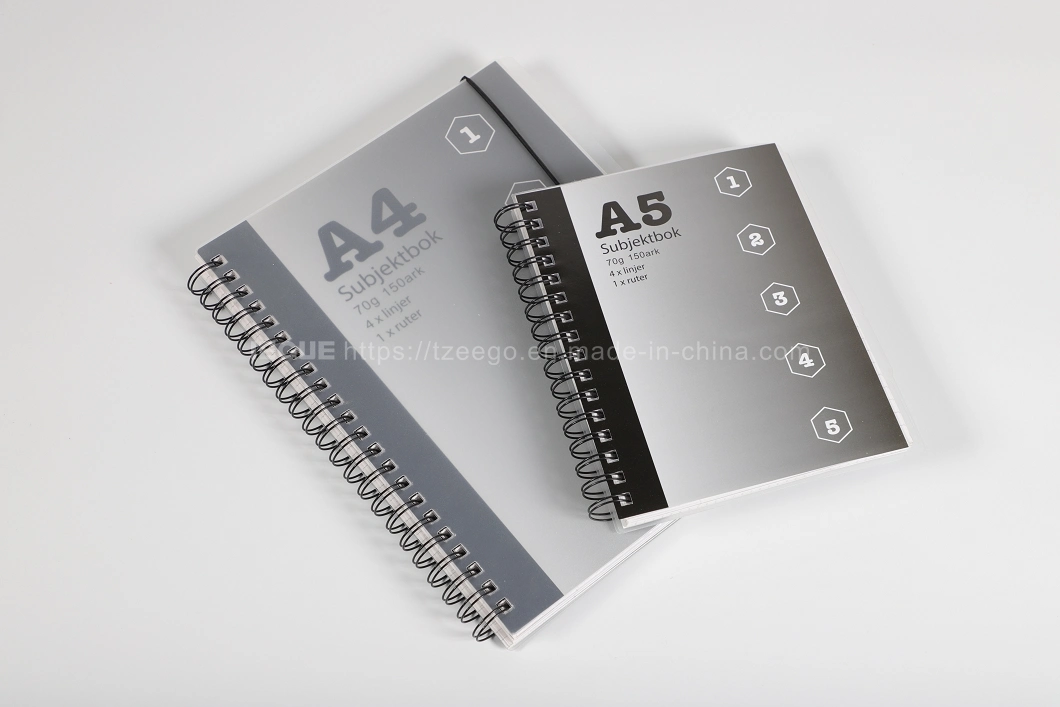 OEM 2021 Black Design Hardcover Wire-O Notebook A4 A5 Office Spiral Notebook