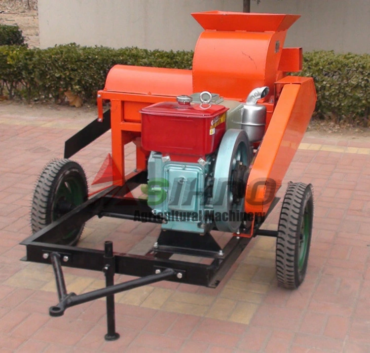 Mobile Diesel Engine Drive Maize Sheller Machine/Corn Thresher/Corn Threshing for Sale