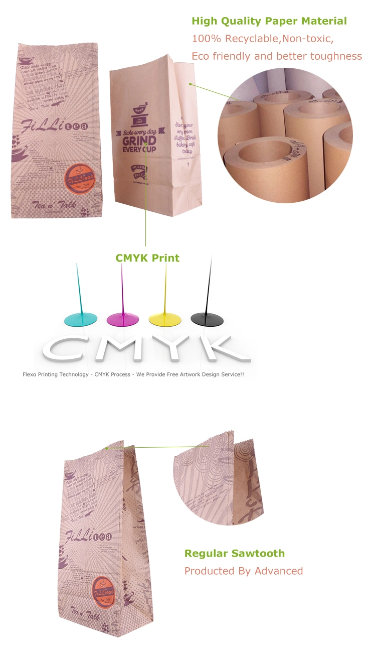 Stand up Pouch Bag Kraft Paper Zipper Tea Packaging Paper Bag Pouch