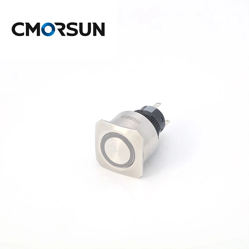 16mm Momentary LED 5 Pin No Nc Square Push Button Light Switch