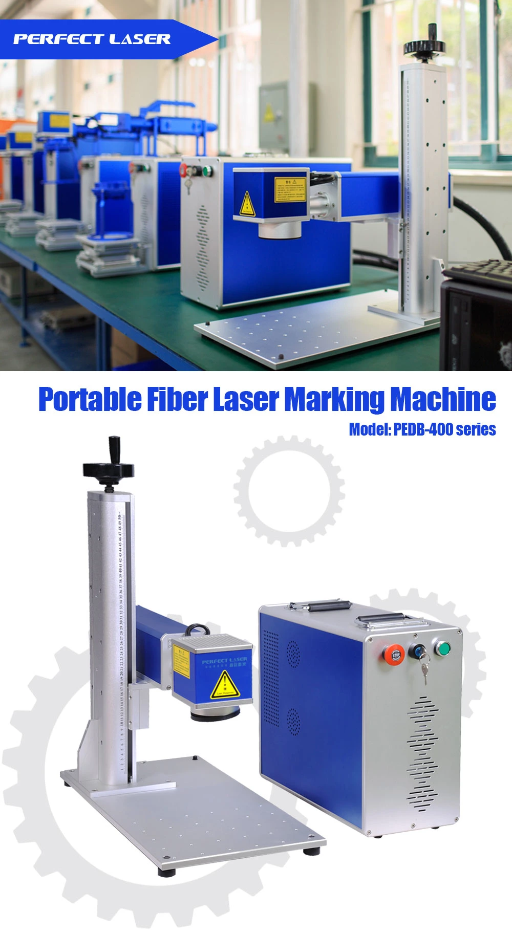 Mobile Case Fiber Laser Engraving Printer Marking Machine for Metal