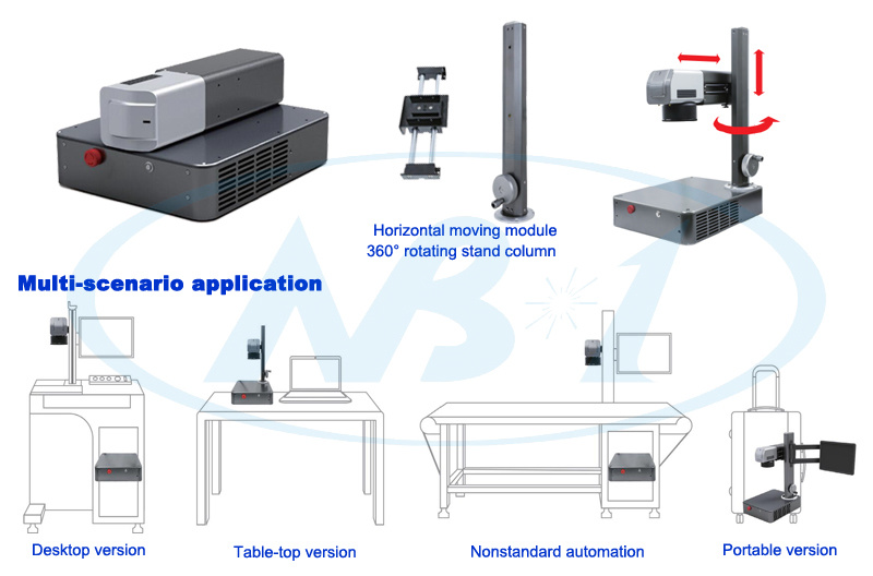 Portable 10W/20W Mini Laser Marking Equipment Laser Marker for Soho