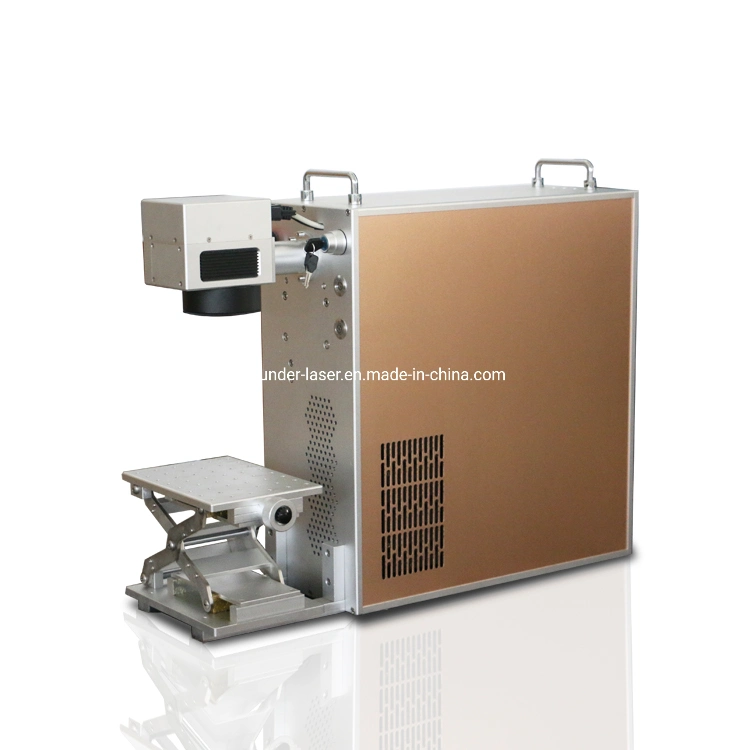 Color Portable Fiber Laser Marking Machine 30W on Small Parts