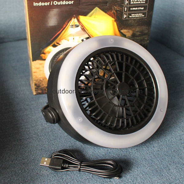 Portable 12 LED Camping Lantern with Ceiling Fan