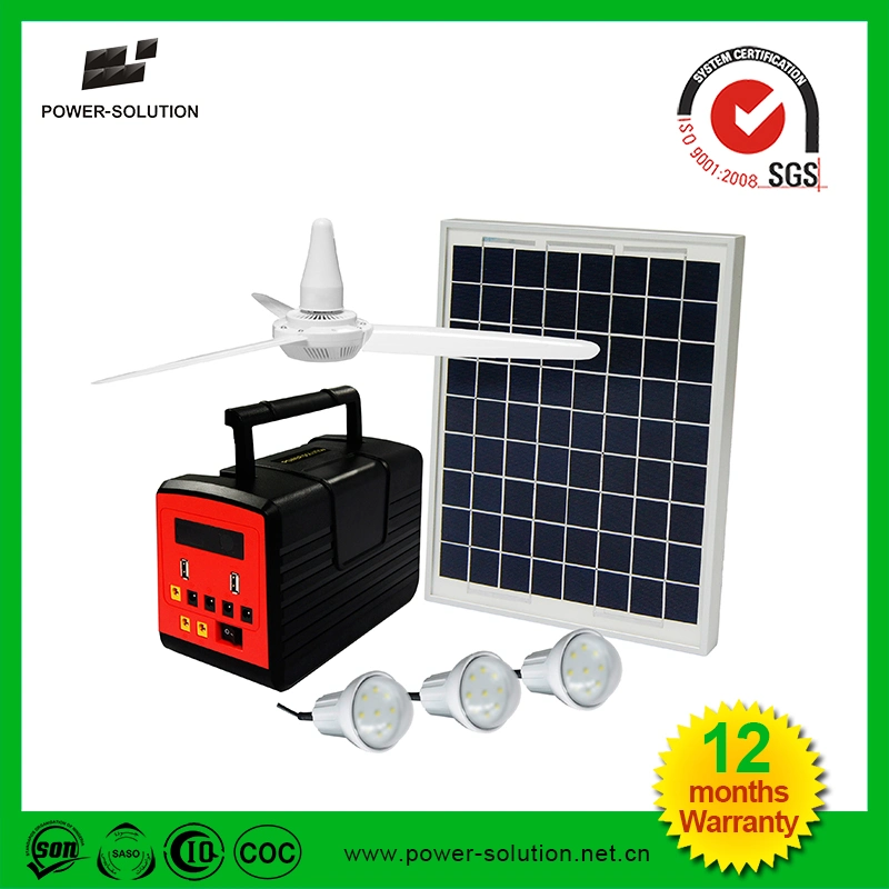 10W Solar Generator LED Light Solar Lighting System with Optional DC Fan