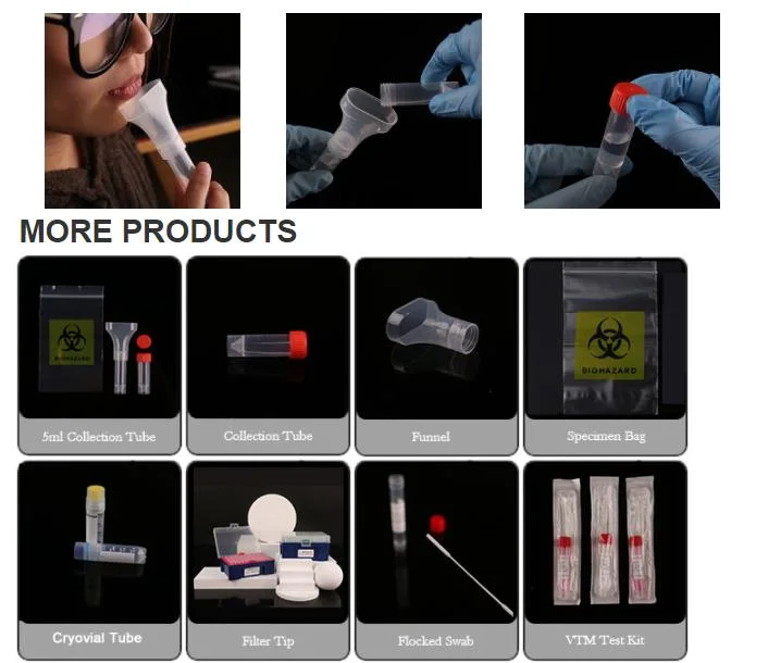 CE Approved Disposable Saliva Collection and Kit Saliva Collection and Transport System