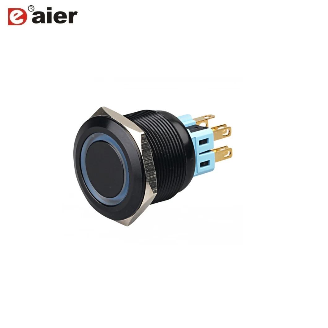 25mm on-on 6pin Elevator Push Button Metal Switch with LED