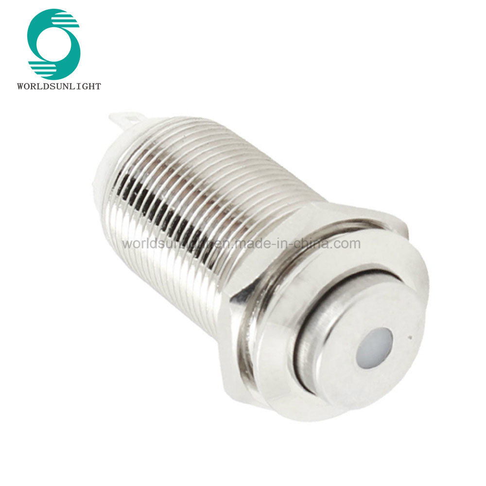 12mm Waterproof Metal Self-Locking DOT Illuminated Push Button Switch 1no Push Button Switch