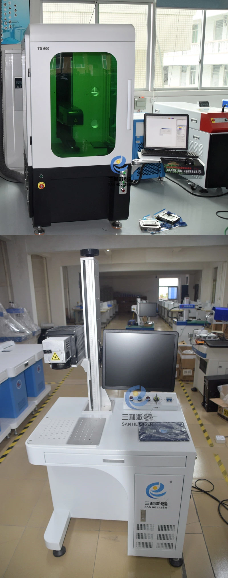20W 30W 50W 70W 100W 200*200mm 3D Fiber Laser Marking Machine