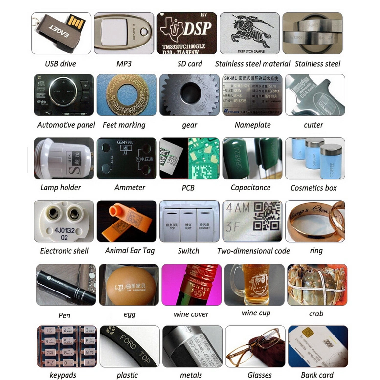 Fiber Laser Metal Marking Engraving Plastic Laser Marking Machine
