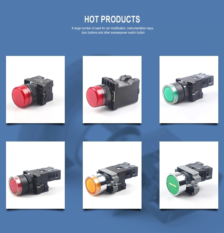Push Button Switch 22mm Momentary Pushbutton 12 Volt Waterproof LED Push Button Switches