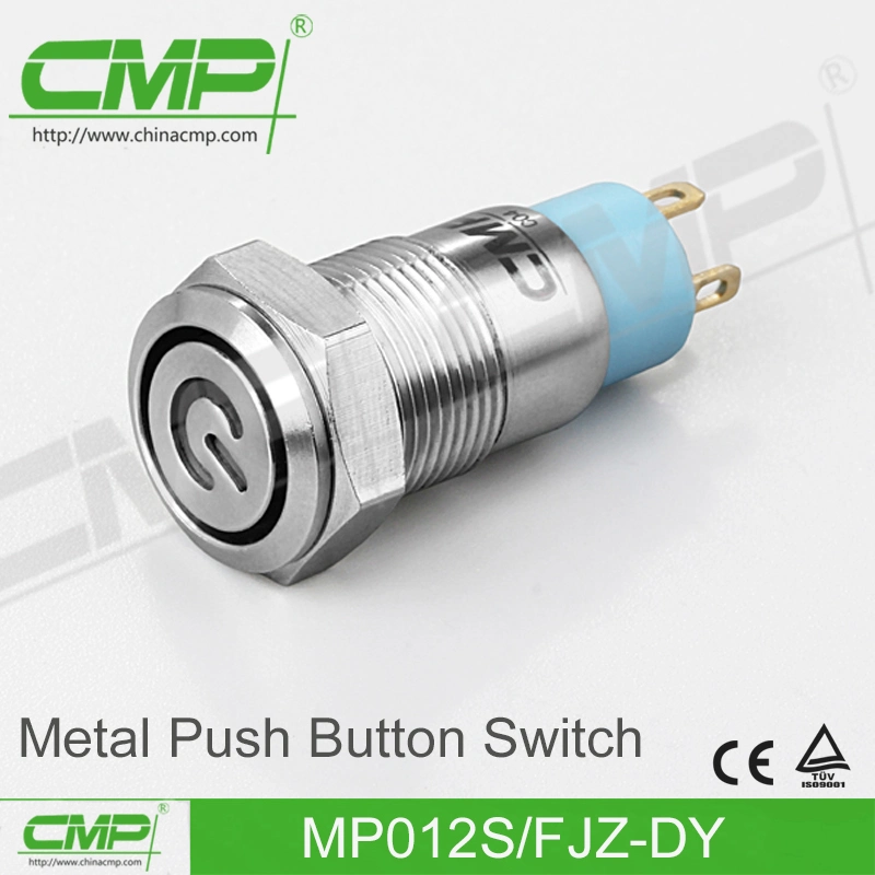 12mm Power Light Push Button Switch with Ring Lamp
