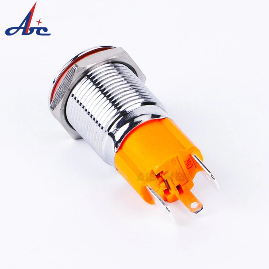 16mm Power Symbol 12V LED-Light Latching Push Button Switch