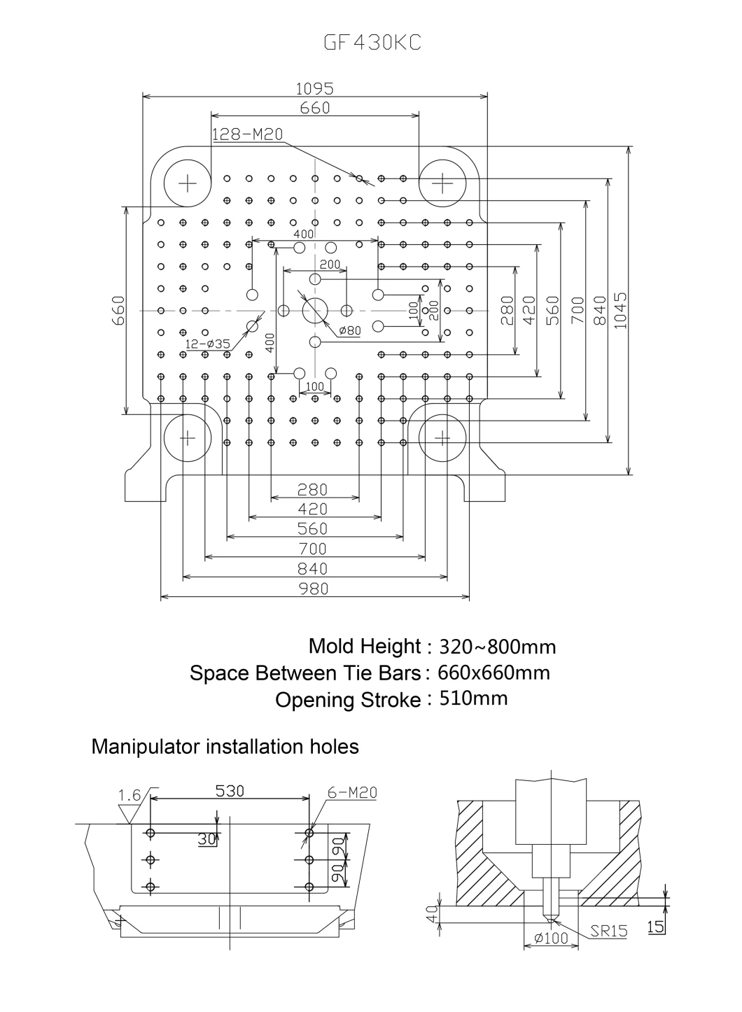 GF430kc Plastic Box Making Machine Machine Making Plastic Box for Warehouse