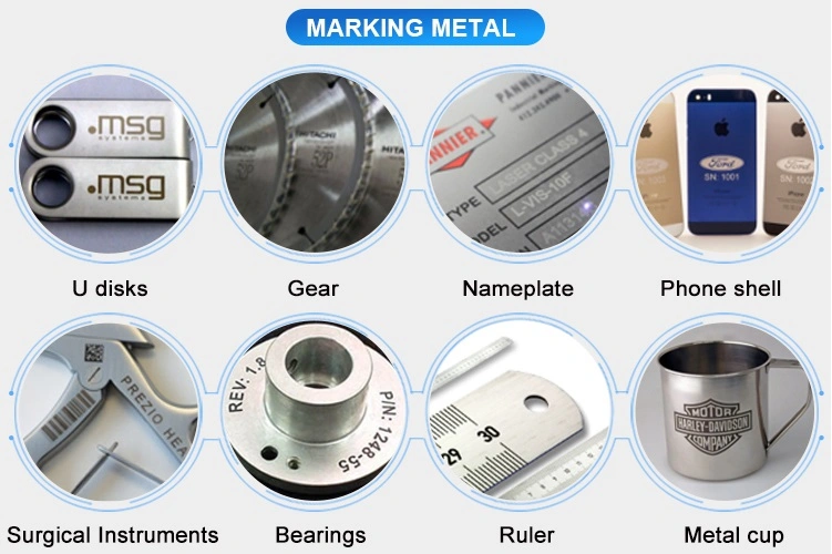 20W/30W/50W Fiber Laser Marking Machine Stainless Steel Marking Machine Nameplate Etching Machine