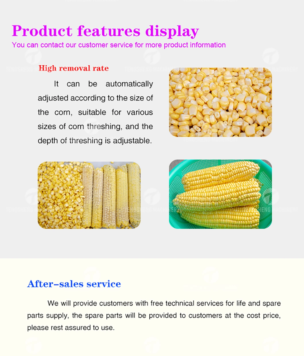 Electric Sweet Corn Thresher Corn Sheller Machine Maize Peeler Machine (TS-W168L)