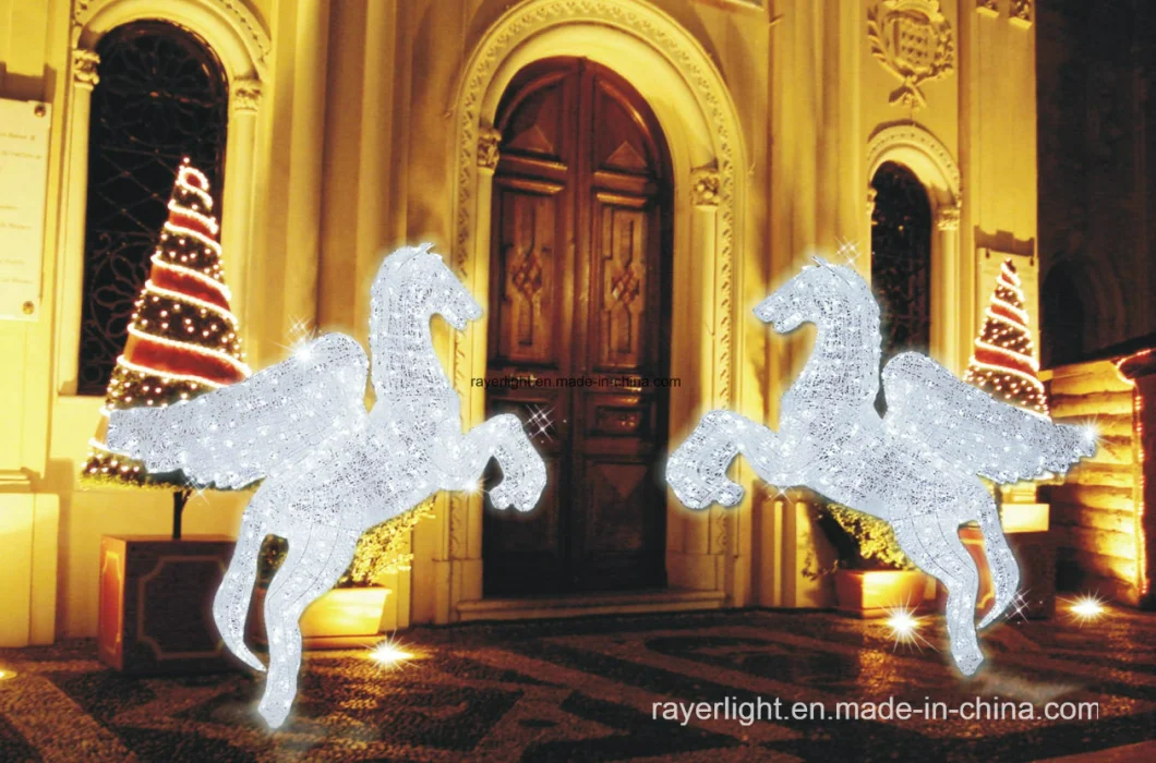 Fancy Christmas Horse Carriage Light for Shopping Mall Decoration LED Motif Light