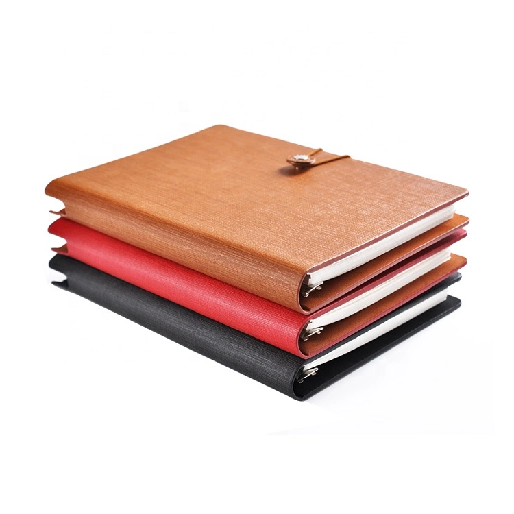 Pink Notebook Loose Leaf Leather Cover Notebook