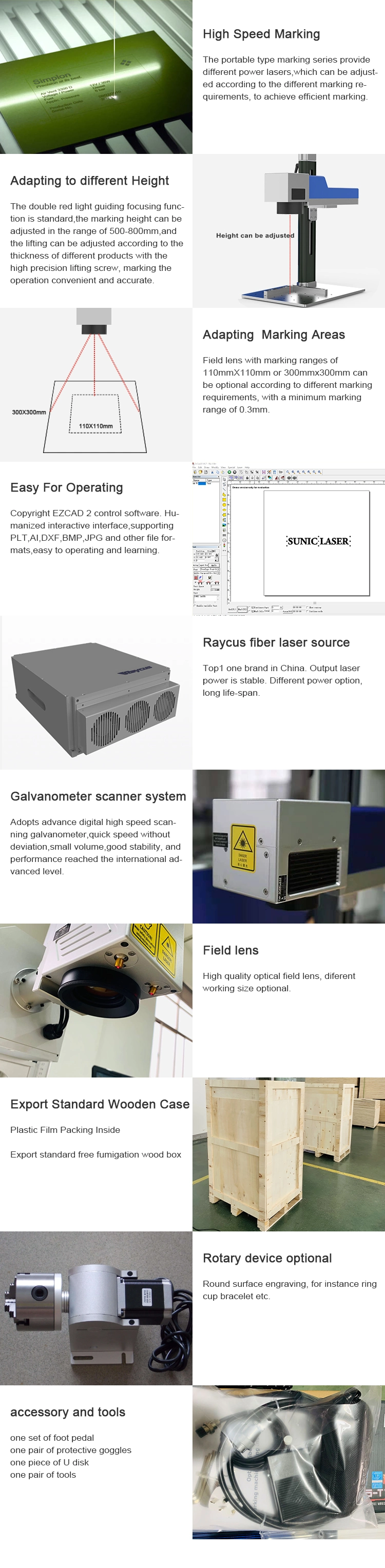 Laser Marking Machine for Metal Accessories PVC Engraver Electronic Laser Printing Fiber Laser Marking Machine