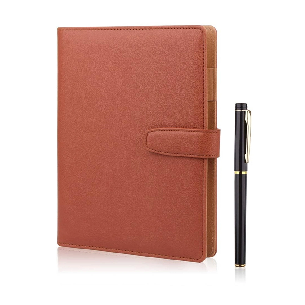 Loose Leaf Binding Hard Cover Diary Custom Writing Organizer Planner Leather Notebook Cover
