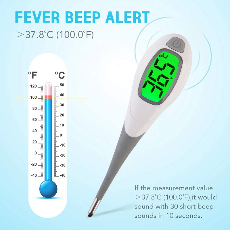 Yd-203 Gray Baby Oral Thermometer Rectal and Underarm Temperature Measurement IR Digital Thermometer