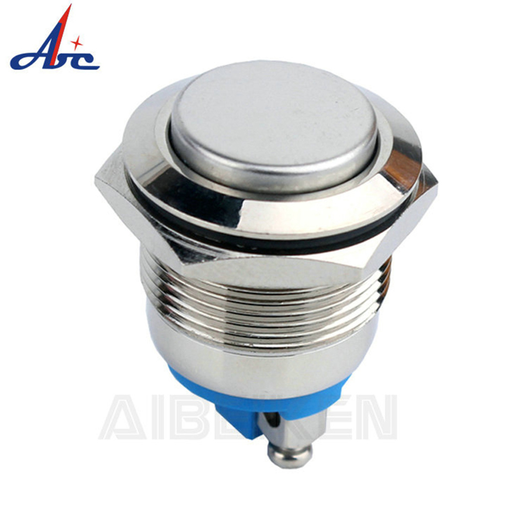 19mm 3/4 Reset Momentary Mechanical Metal Push Button Switch