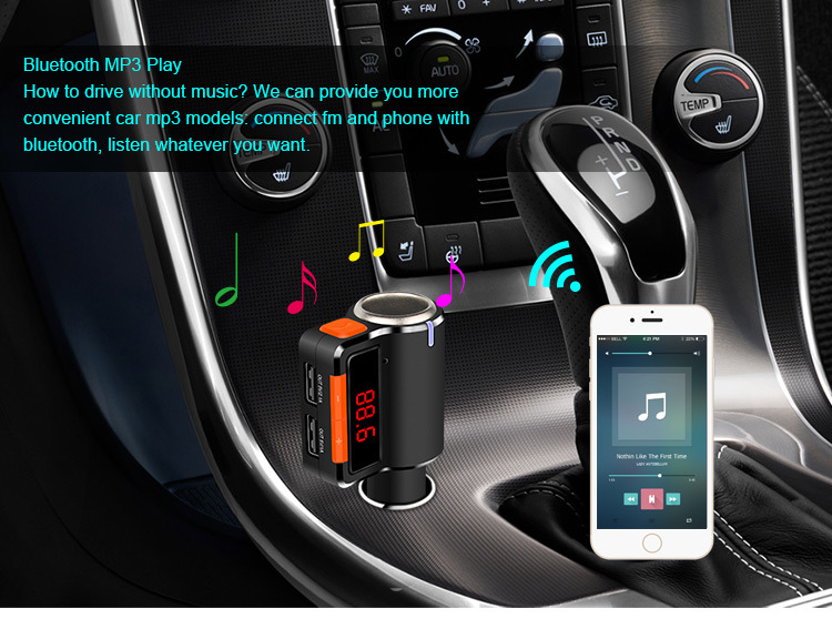 FM Radio Transmitter Bluetooth Car Kit MP3 Player Wireless FM Transmitter for Car Radio Factory Wholesales