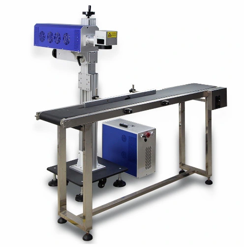 Industrial Flying HDPE Pipes Metal Laser Marking Machine Fiber Desktop Laser Engraving Machine