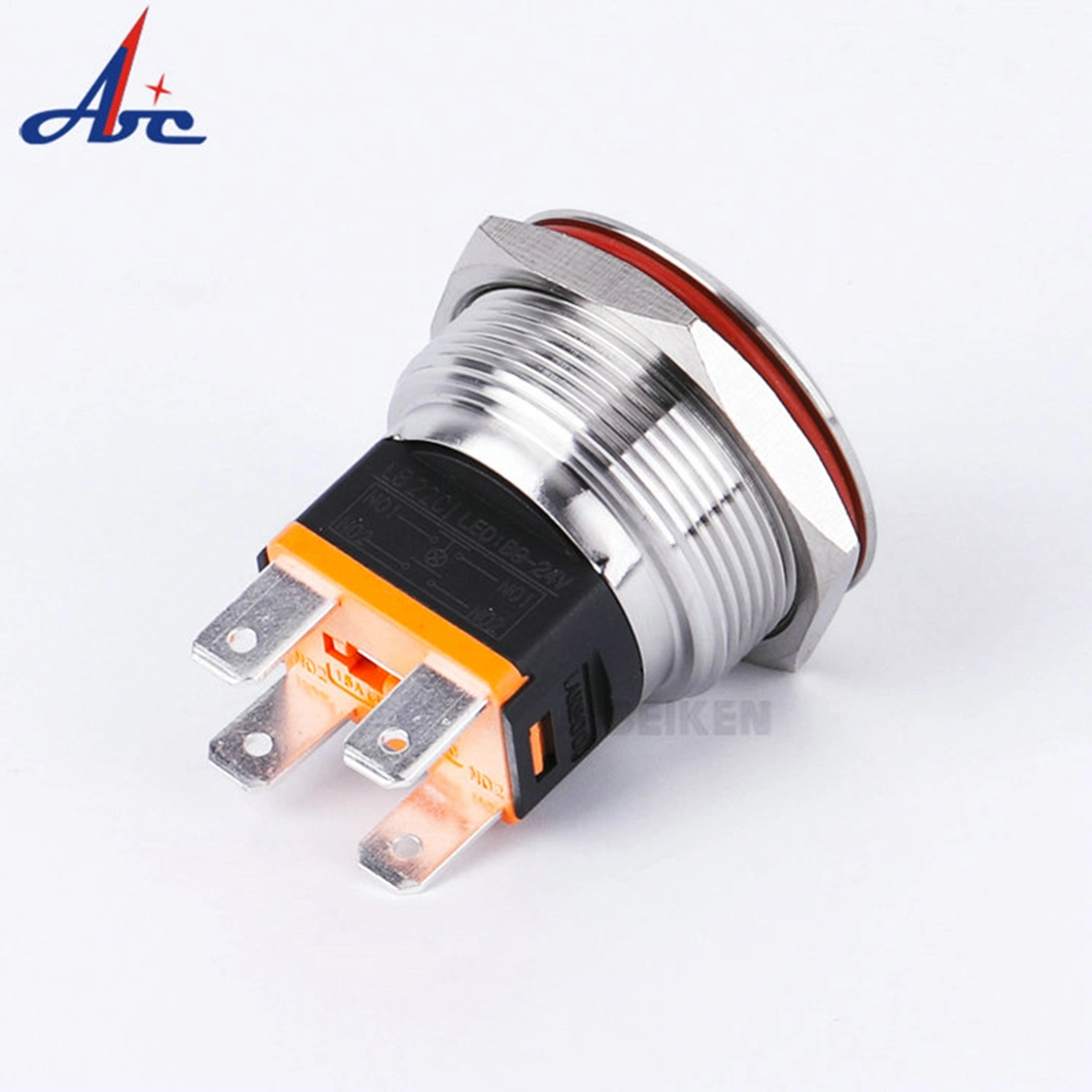 Illuminated 15A Latching Smart Electrical Power Button LED